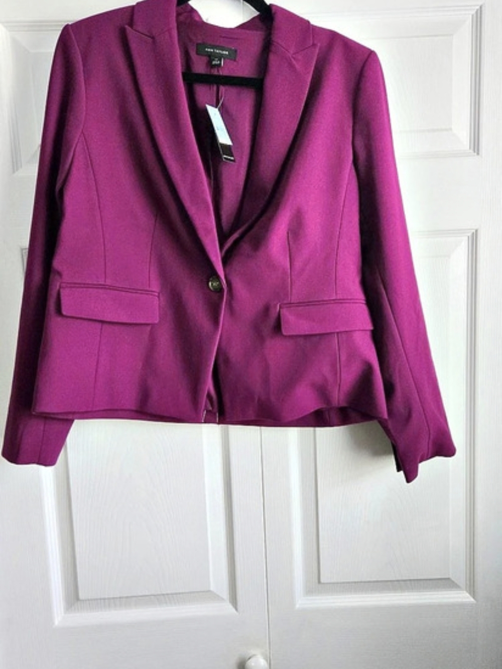 Ann Taylor Bi-Stretch Blazer in Purple Size 12P NWT